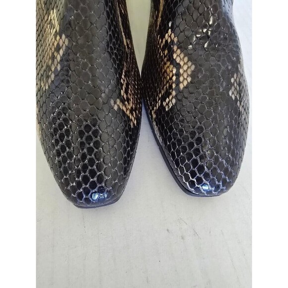 Aquatalia Women's Faelyn Snakeskin Embossed Leather Ankle Boots Cameral … - Picture 13 of 14